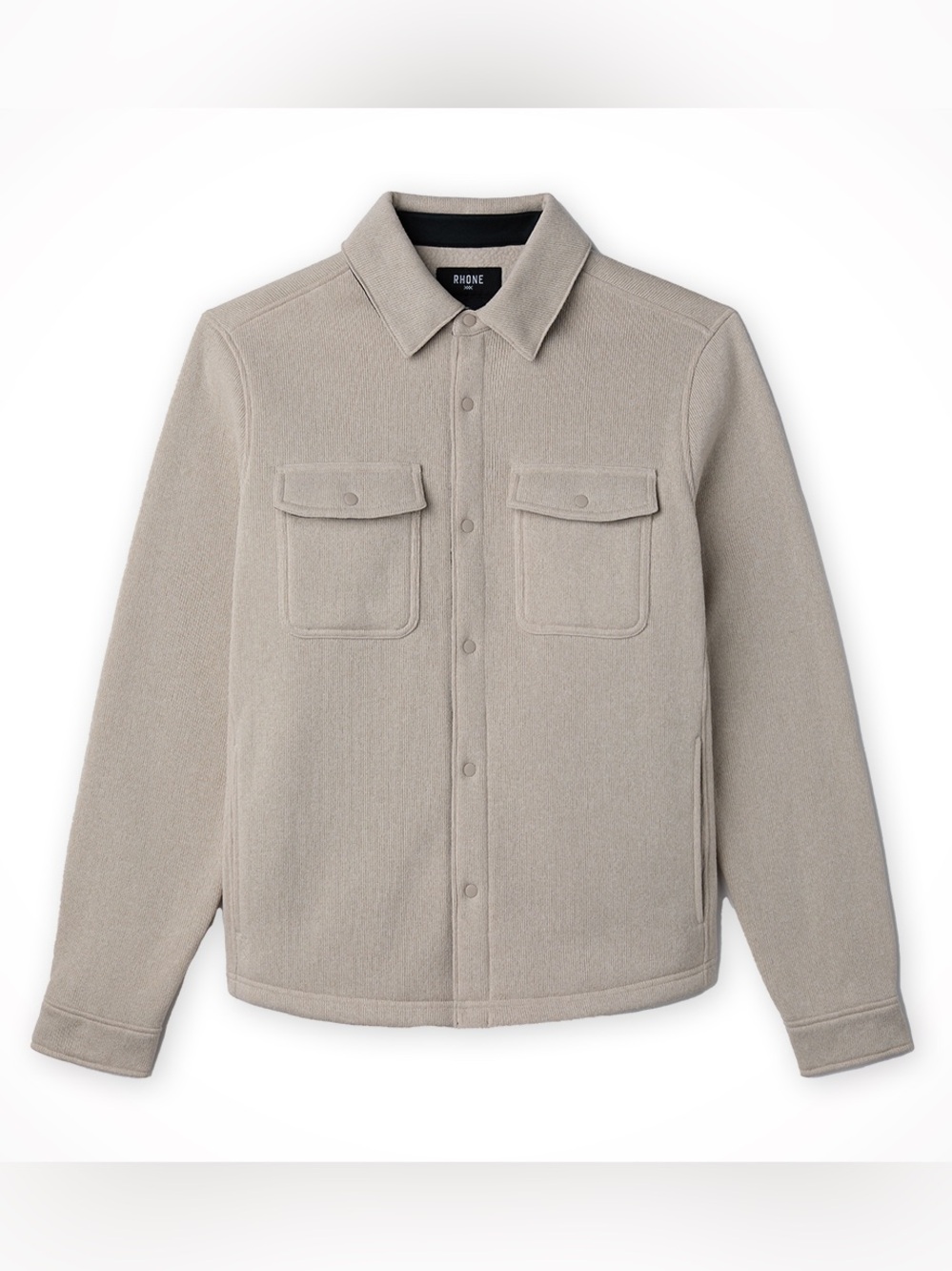 RHONE Men's Fleece Shacket Shirt Jacket Bone Medium